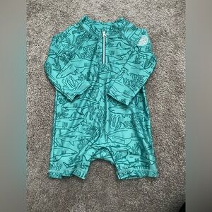 Baby GAP Shark Print swimsuit size 6-12 months